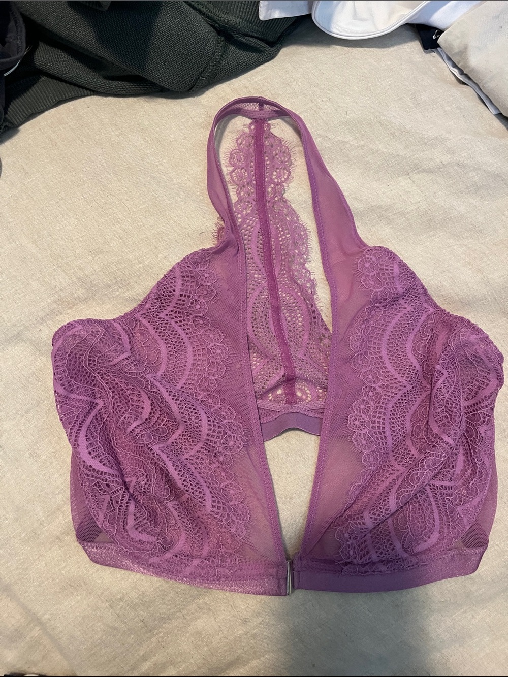 Free People Mauve Lace Racerback Bralette